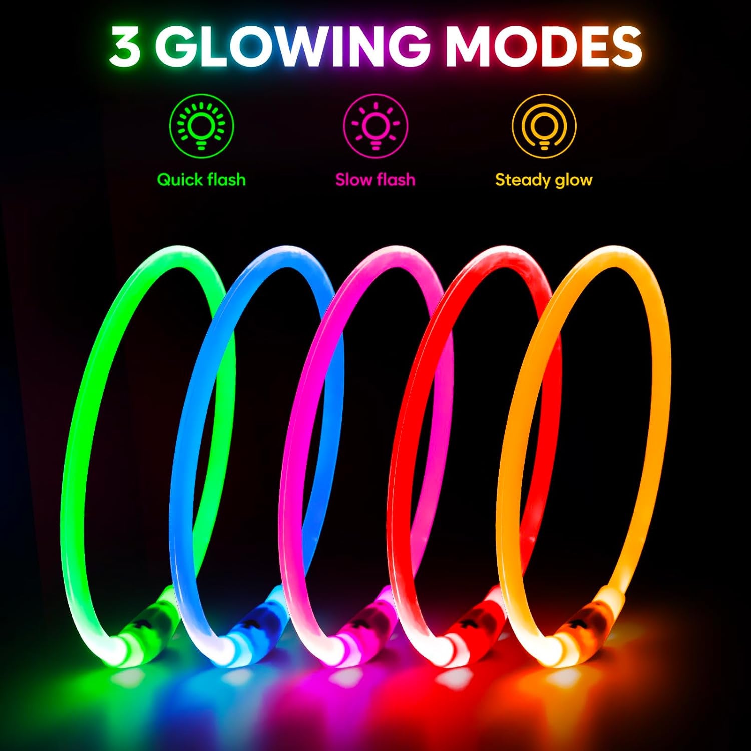 Glow or Get Lost™ LED Dog Collar