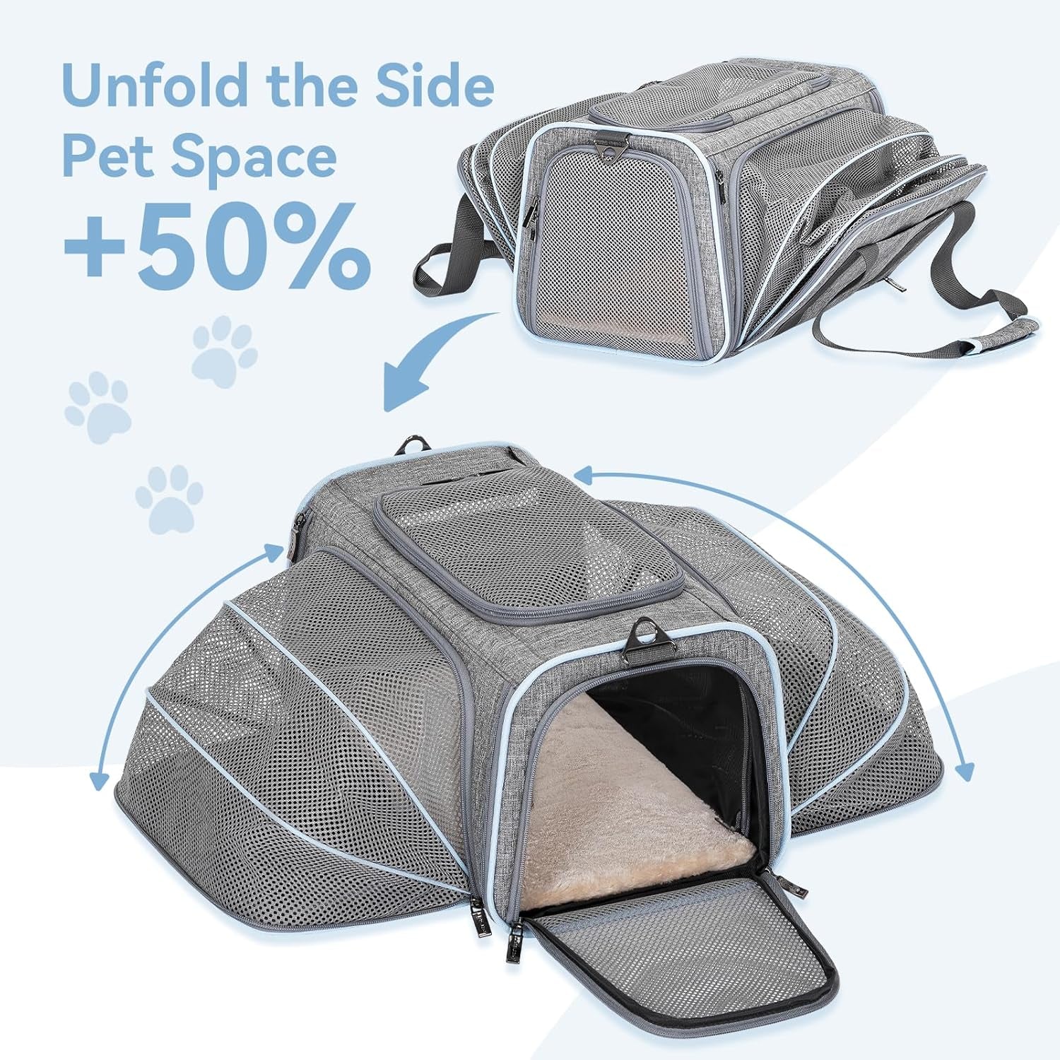 Escape-Proof Yet Comfy” Expandable Airline Pet Carrier – Because Your Tiny Tyrant Deserves Space