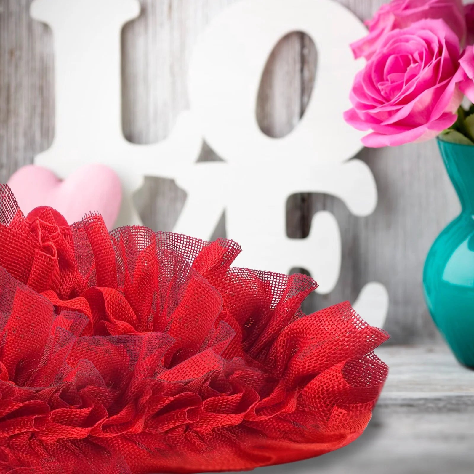 Heartfelt Welcome – 14.5” Valentine’s Day Front Door Wreath