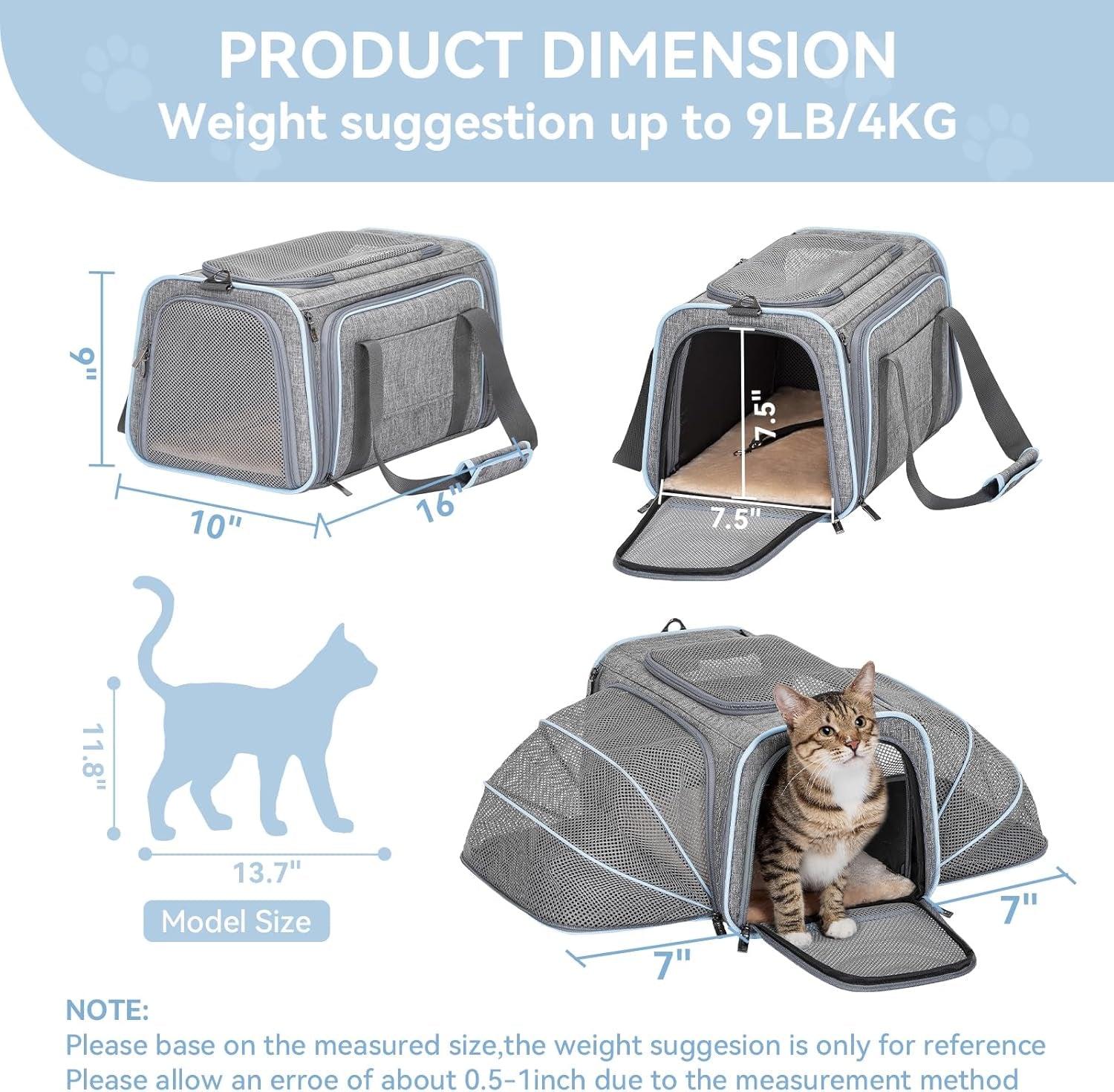 Escape-Proof Yet Comfy” Expandable Airline Pet Carrier – Because Your Tiny Tyrant Deserves Space