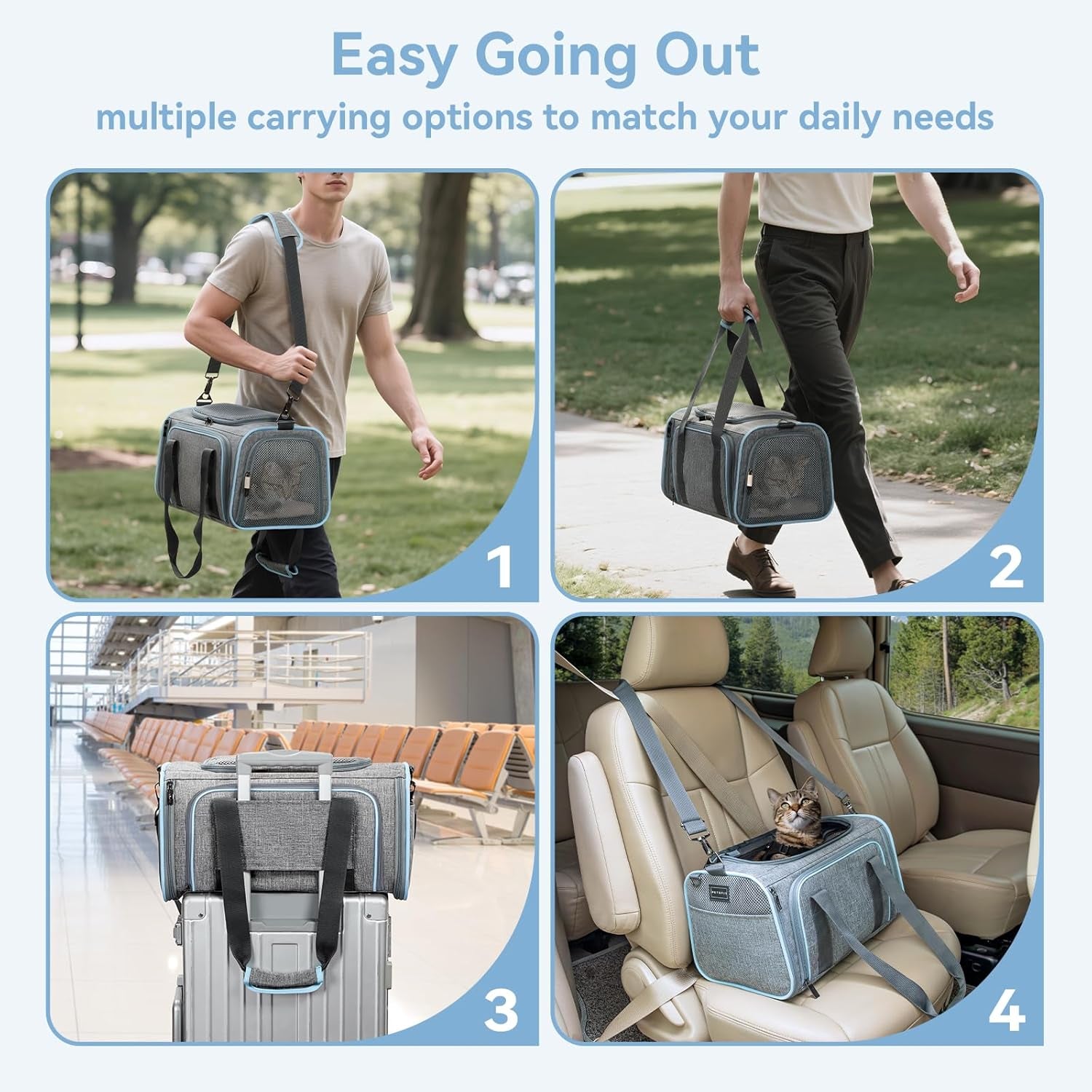 Escape-Proof Yet Comfy” Expandable Airline Pet Carrier – Because Your Tiny Tyrant Deserves Space