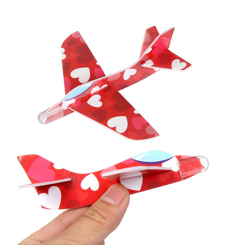 28-Pack Valentines Day Foam Airplanes Greeting Cards for Kids – Classroom Exchange, Party Favors & Valentine Gifts